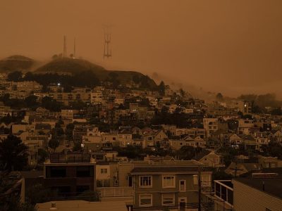North Complex smoke in San Francisco, courtesy Flickr user Christopher.Michel via Wikimedia Commons